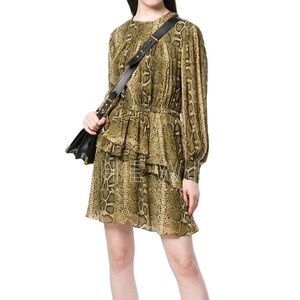 Isabel Marant Etoile Ruffle Python Dress